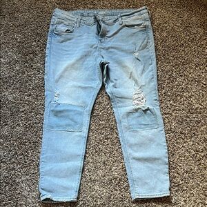 Old Navy Light Blue Ripped Skinny Jeans